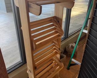 Wooden Slanted Display Rack