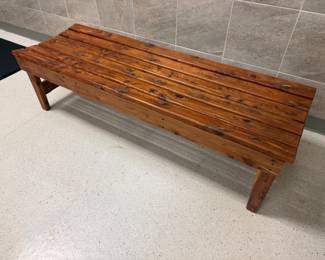Custom Made Cedar Bench