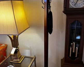 #121	Wood Coat Rack 64" Tall as is crack on bottom 	 $20.00 
