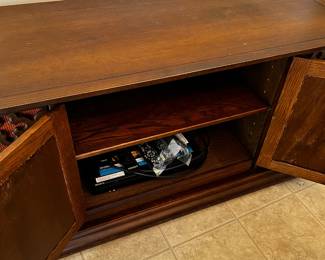 #15	Wood Stero type Cabinet w/two Speakers w/2 doors w1 /shelf - 52x20x28	 $75.00 
