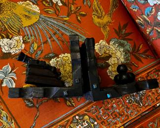 #129	Wood and Metal Canon Book Ends	 $20.00 
