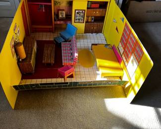 #27	1962 Barbie Dreamhouse - Missing some pieces - as is - Cardboard	 $65.00 
