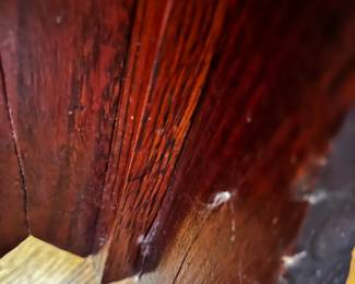 #121	Wood Coat Rack 64" Tall as is crack on bottom 	 $20.00 
