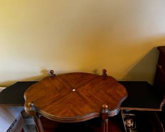 #13	Wood Cart on Wheel w/Side Pull-Out Shelves 33-52x21x28 	 $125.00 
