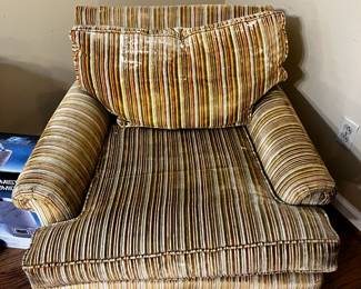 #49	Yellow/Gold Striped Velvet Side Chair 	 $30.00 
