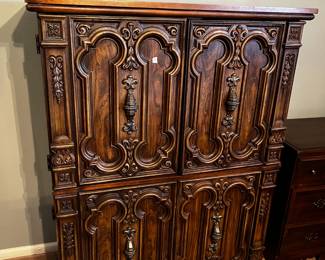 #56	Resin Bachelor's Chest w/4 doors and  3 Drawers - 42x18x56 - Upstairs You Move Down	 $40.00 
