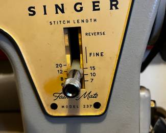 #80	Singer Metal Fashion Mate Model 237 in Cabinet	 $50.00 
