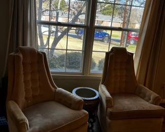 #8	McAfee Gold Button Back Side Chair - sold as a pair	 $80.00 
