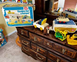 #35	Romper Room Weebles Car and Camper - with box (missing Weebles) w/dog and bunny	 $20.00 
