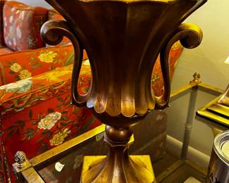 #123	Gold Ceramic Vase 14"	 $20.00 
