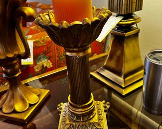 #124	Heavy Candle Holder 12" - as is	 $20.00 
