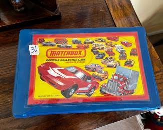 #37	Matchbox Collector's Box w/18 Match Box Cars inside	 $20.00 
