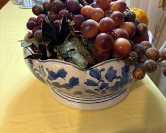 Huge blue white porcelain bowl
