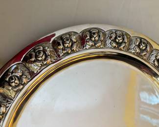 Hand chased sterling tray