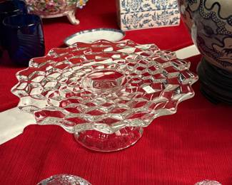 American Fostoria Cake stand