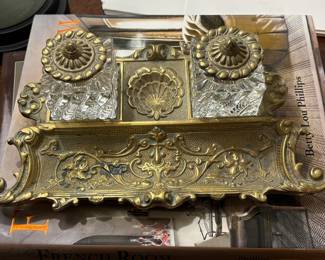 Brass Inkwell 