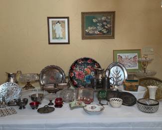 Silver, China, and Crystal Decor