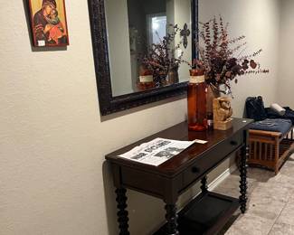 Entry way table and mirror 