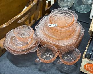 PINK DEPRESSION GLASSWARE