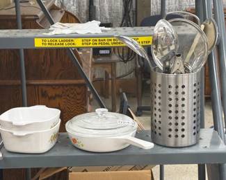 CORNINGWARE, UTENSILS ETC