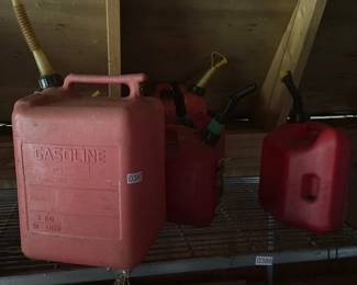 LOT OF GAS CANS