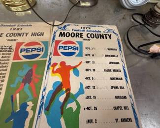 3 VINTAGE PEPSI MOORE COUNTY SCHEDULES