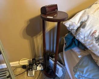 NIGHT STAND TABLE WITH PHONES AND FLASH LIGHT