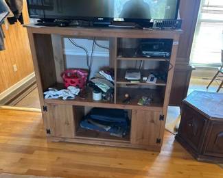 SHELF CABINET CONTENTS TV NOT INCLUDED