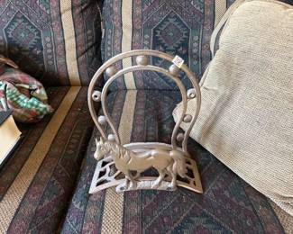 CAST IRON HORSE HOSE RACK