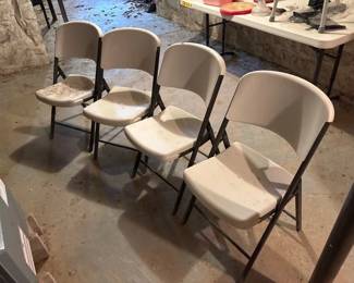 4 LIFETIME FOLDING CHAIRS