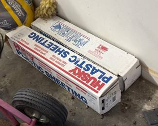 TWO ROLLS OF PLASTIC SHEETING