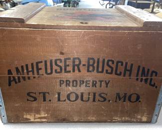 1976 Budweiser wooden crate