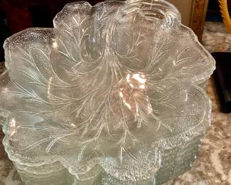 Leaf Pressed Glass Dishes 