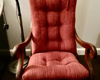 Wooden Rocking Chair with Cane Back