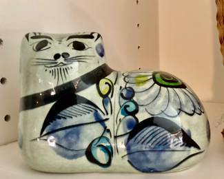 Tonala Cat Mexican Pottery 