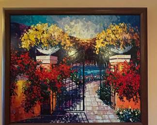 Barbara McCann Villa Rosa Limited Edition Serigraph