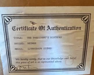 LeRoy Neiman The Presidents Birthday Party Lithograph Signed fourth image