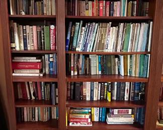 Mahogany Bookcase with Assorted Books