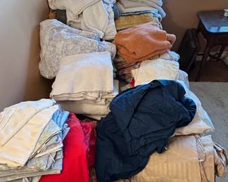 Assorted Bedding Linens and Towels