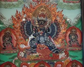 Tibetan Buddhist Thangka Painting of Yamantaka Vajrabhairava second image