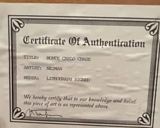 LeRoy Neiman Monte Carlo Chase Signed Lithograph fourth image