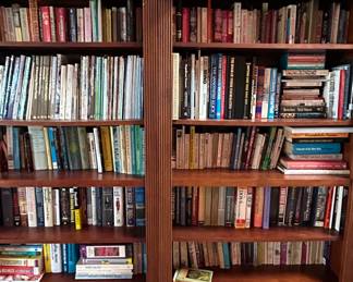 Mahogany Bookshelf with Assorted Books