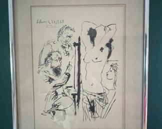 Pablo Picasso print "The Artist and His Model"