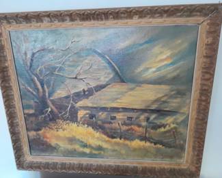 Dramatic original oil painting $375