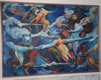 Muriel Olguin original painting "Cloud Carriers" $750 or best offer