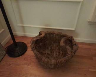 Vintage hand crafted basket $25