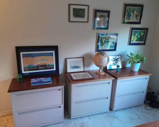 Wood top file cabs $45 each