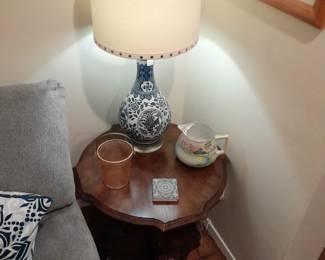 Ceramic and lucite lamp $75