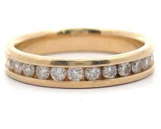 1/2 Carat Natural Diamond Estate Ring in 14K Yellow Gold