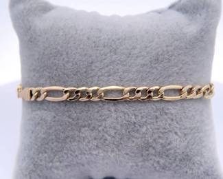 Figaro Estate 8" Bracelet in 14K Yellow Gold